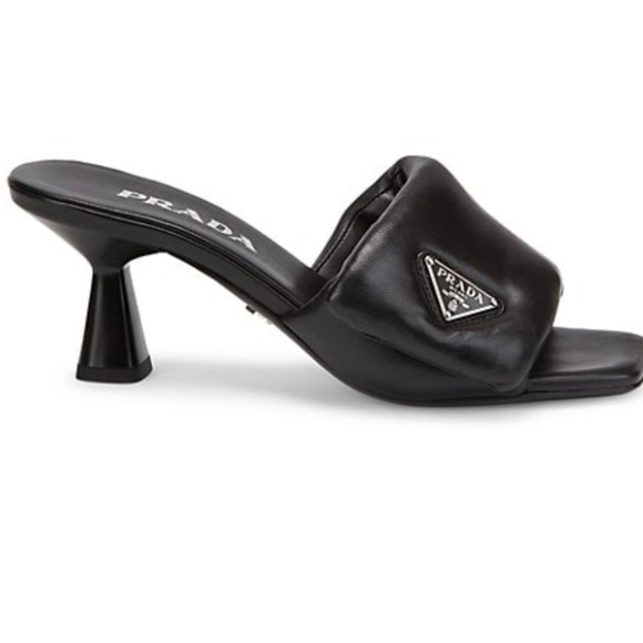 Prada Padded Leather Mules - Picture 1 of 5